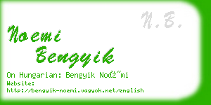 noemi bengyik business card